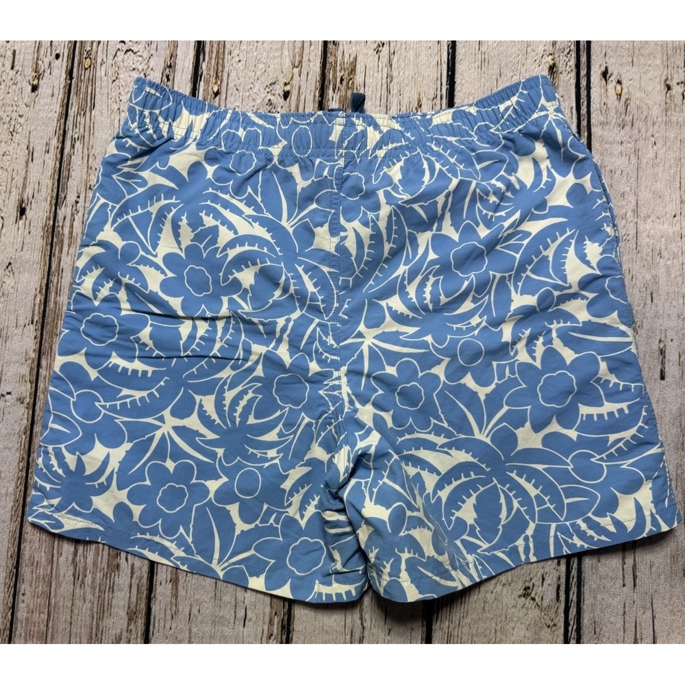 Patagonia Boys Baggies Shorts 4" Lined Youth XXL 16-18 Blue Floral Swim Trunks